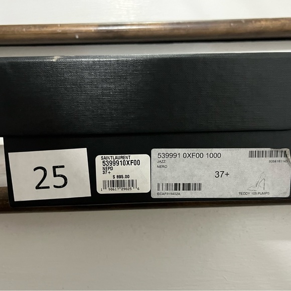 Luxury Black Saint Laurent Teddy 105 Pumps! - Picture 7 of 8